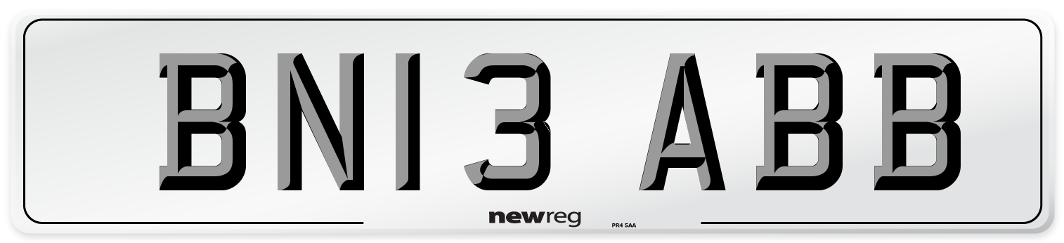 BN13 ABB Number Plate from New Reg